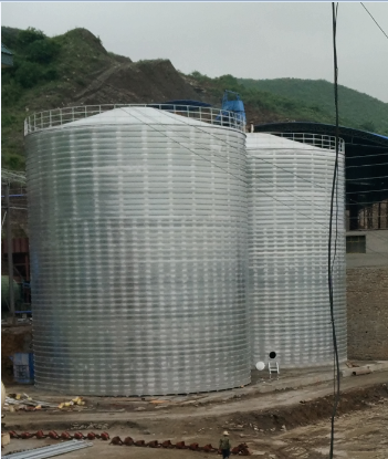 蓟州粮食钢板仓的安装全过程不用热焊接